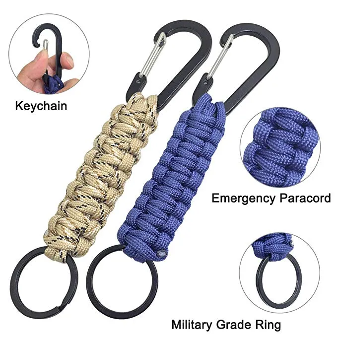 Paracord Paracord Keychain Lanyard With Carabiner And Braided Lanyard For  Knife, Flashlight, Outdoor Camping, Hiking, And Backpacking Unisex Fit From  Frank001, $0.71